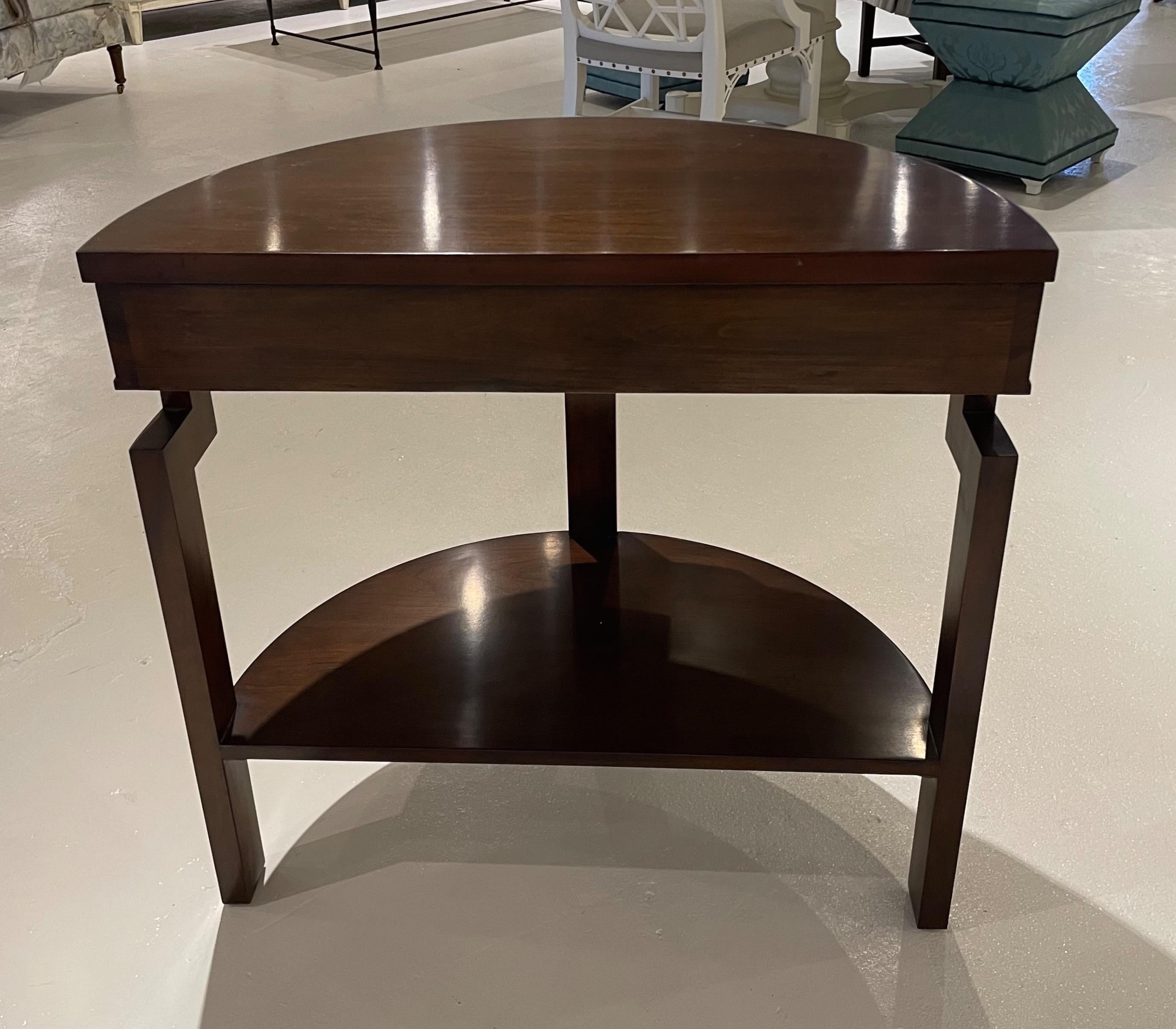 American Demi Lune Side Table Designed by Dorothy Draper