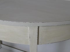 Demilune Table, Gustavian Style, Side Table, Bed Table, Pair of Demilune