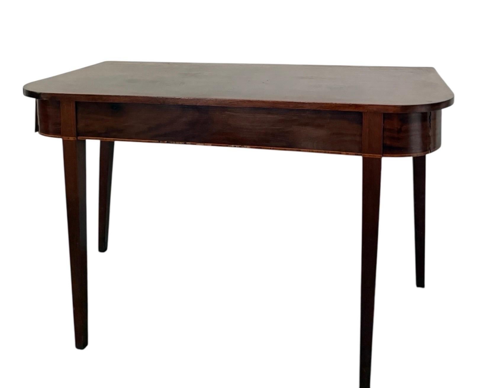 Demi-Lune Table Large Antique Wood Side Tables Entryway Table For Sale 8