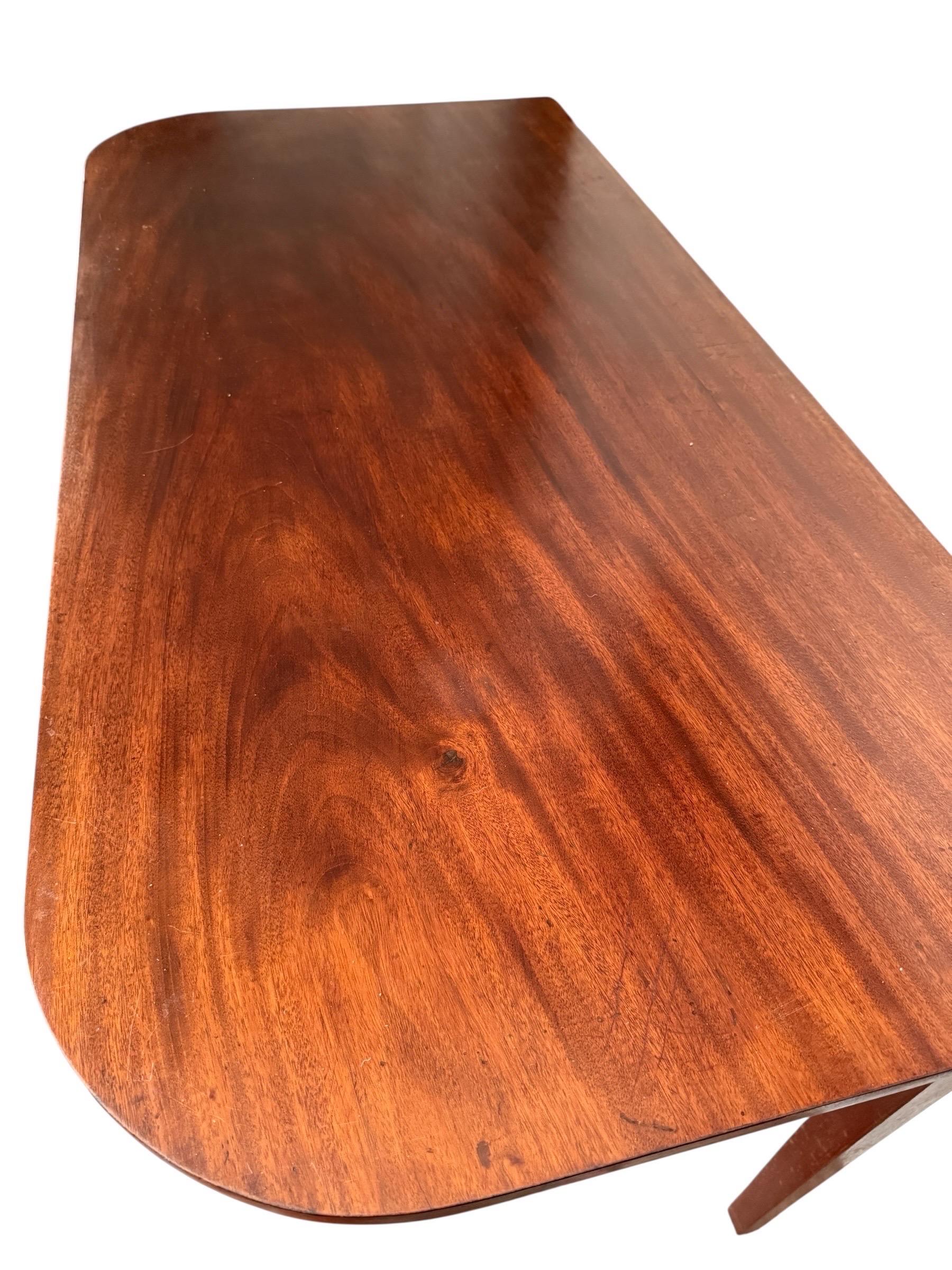Demi-Lune Table Large Antique Wood Side Tables Entryway Table For Sale 10
