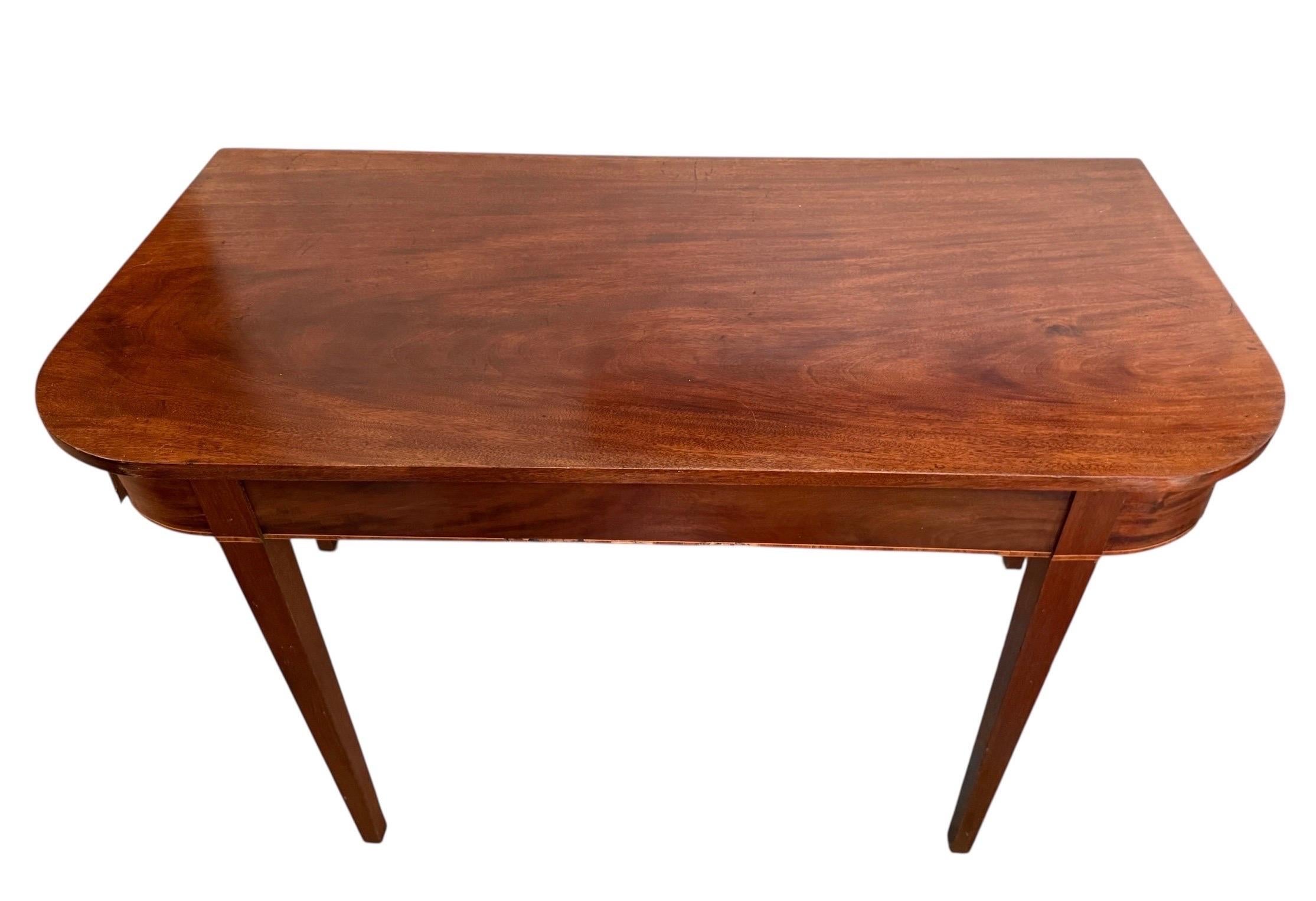 Demi-Lune Table Large Antique Wood Side Tables Entryway Table For Sale 1