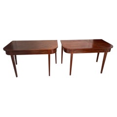 Demi-Lune Table Large Antique Wood Side Tables Entryway Table