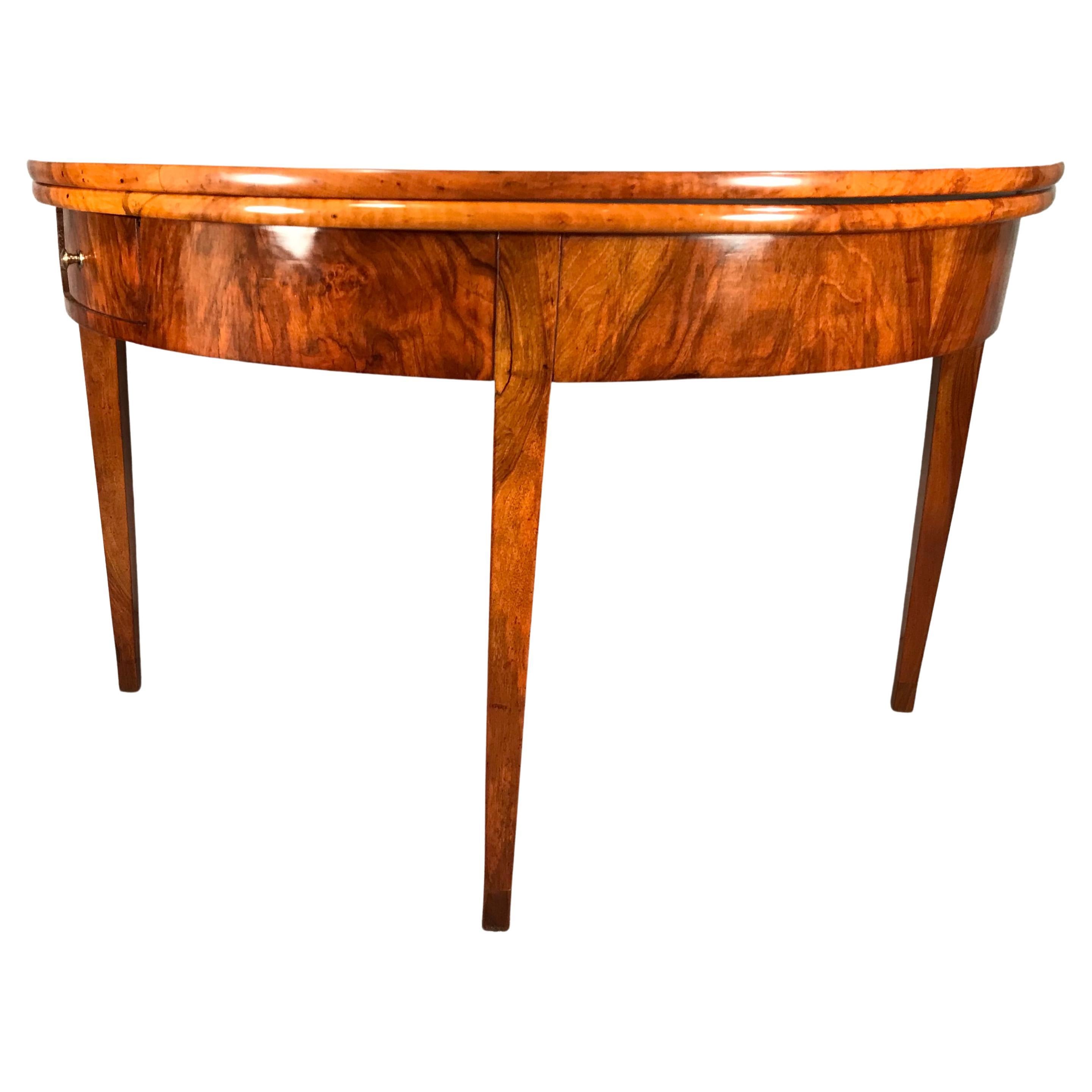 Demilune Table, South German 1820, Walnut For Sale at 1stDibs