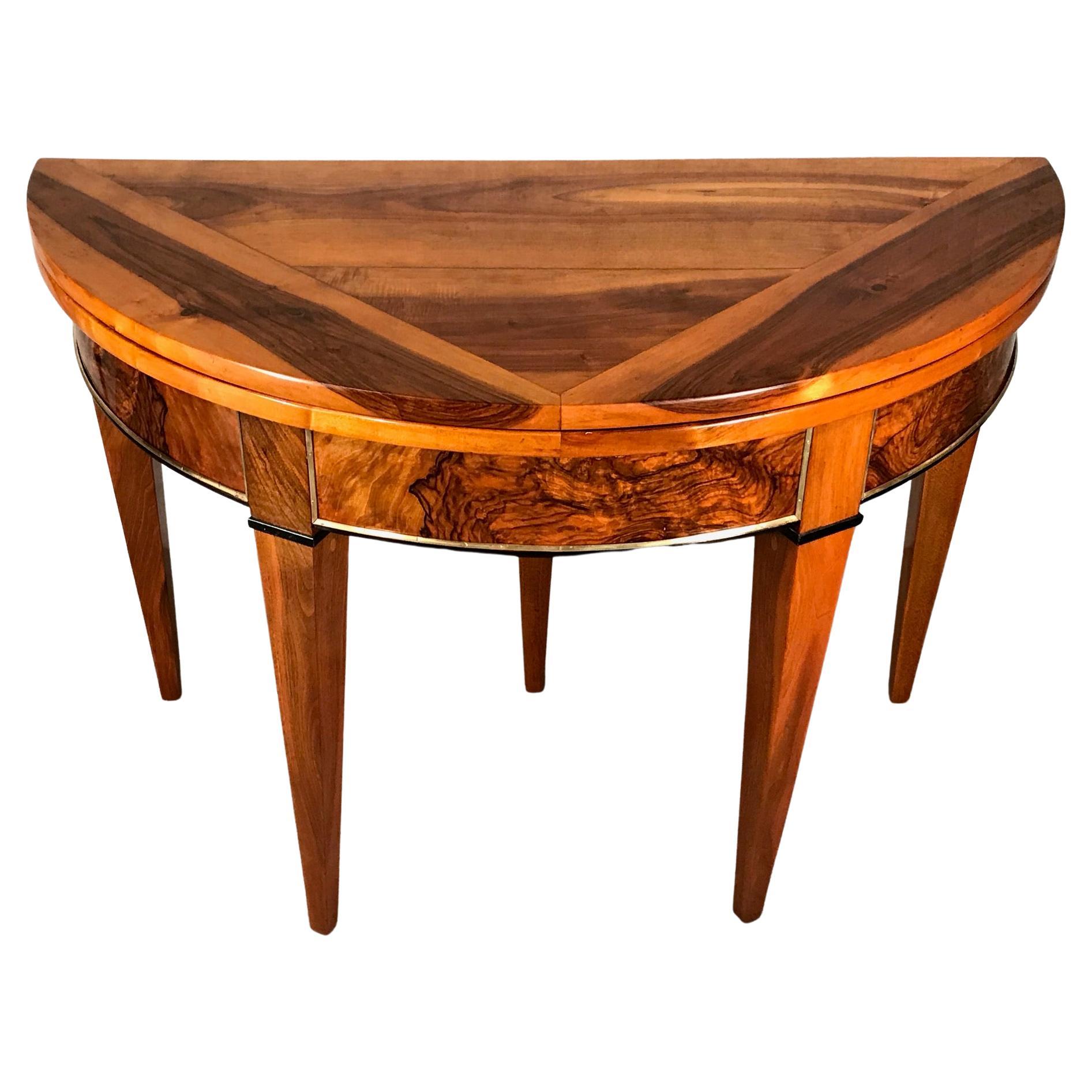 Demilune Table, South West Germany 1810, Walnut