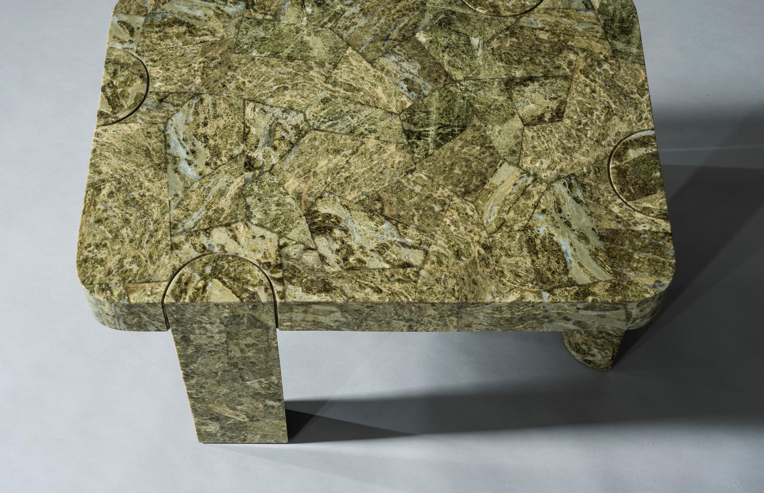 Demi Side Table II by DeMuro Das in Vesuvianite In New Condition For Sale In New York, NY