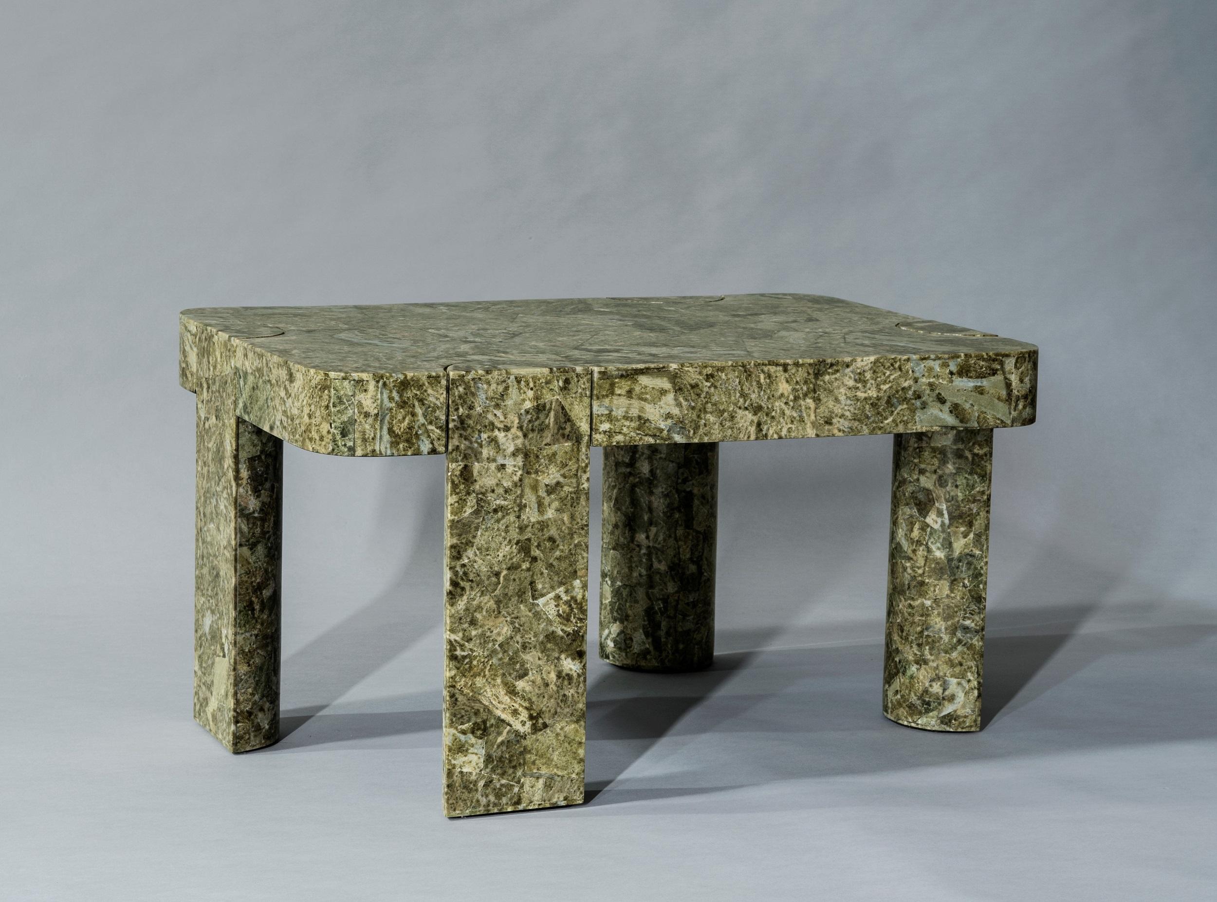 Contemporary Demi Side Table II by DeMuro Das in Vesuvianite For Sale