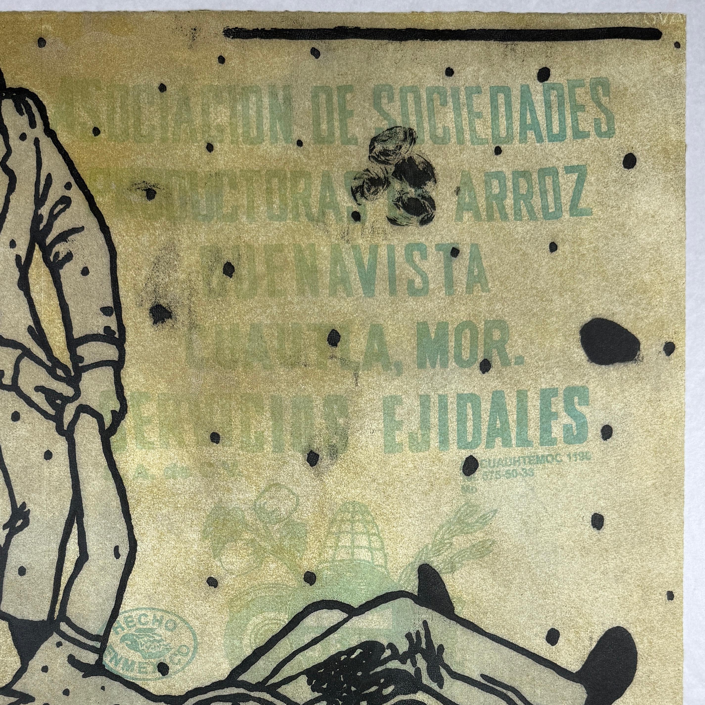 Demian Flores, ¨Defensa Personal¨, 2005, Engraving, 27.6x39.4 in - Print by Demián Flores