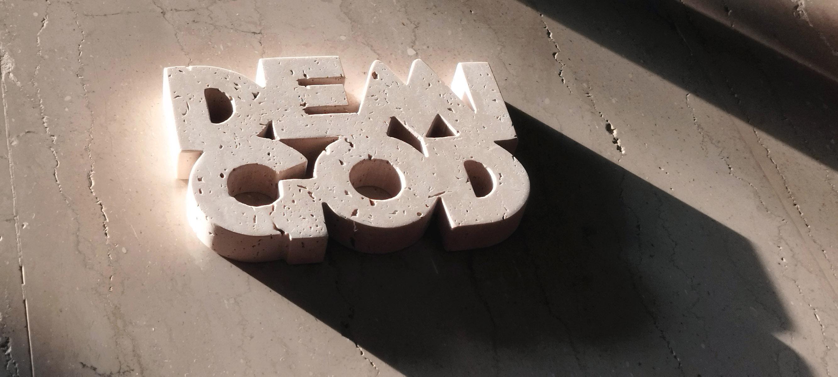 Demigod, a trivet cut in solid travertine For Sale 3