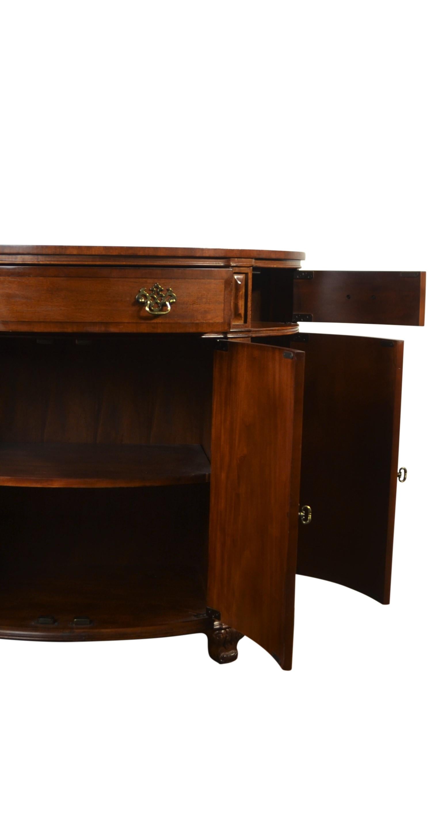 American Demilune Console Cabinet