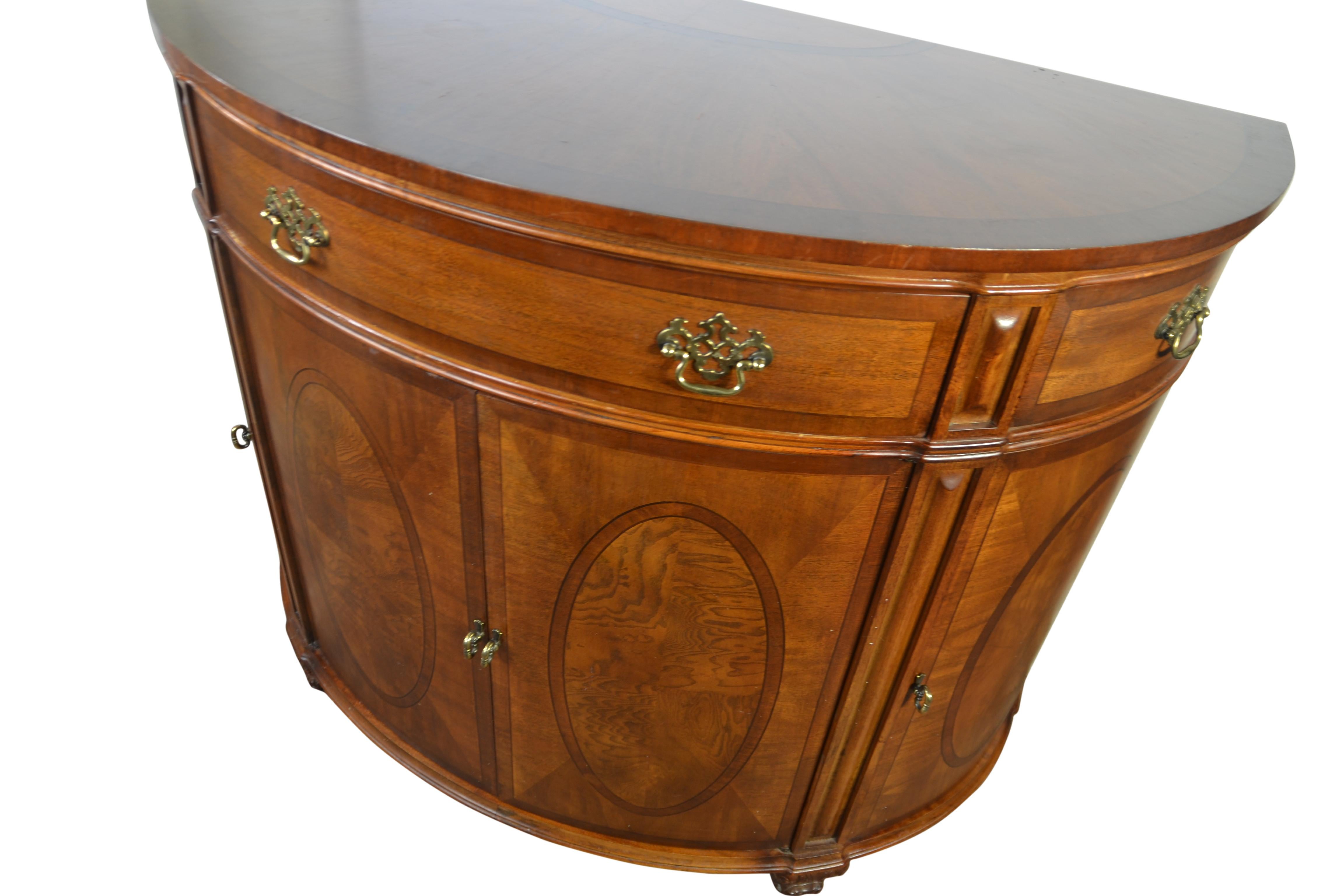 Demilune Console Cabinet In Good Condition In Pomona, CA