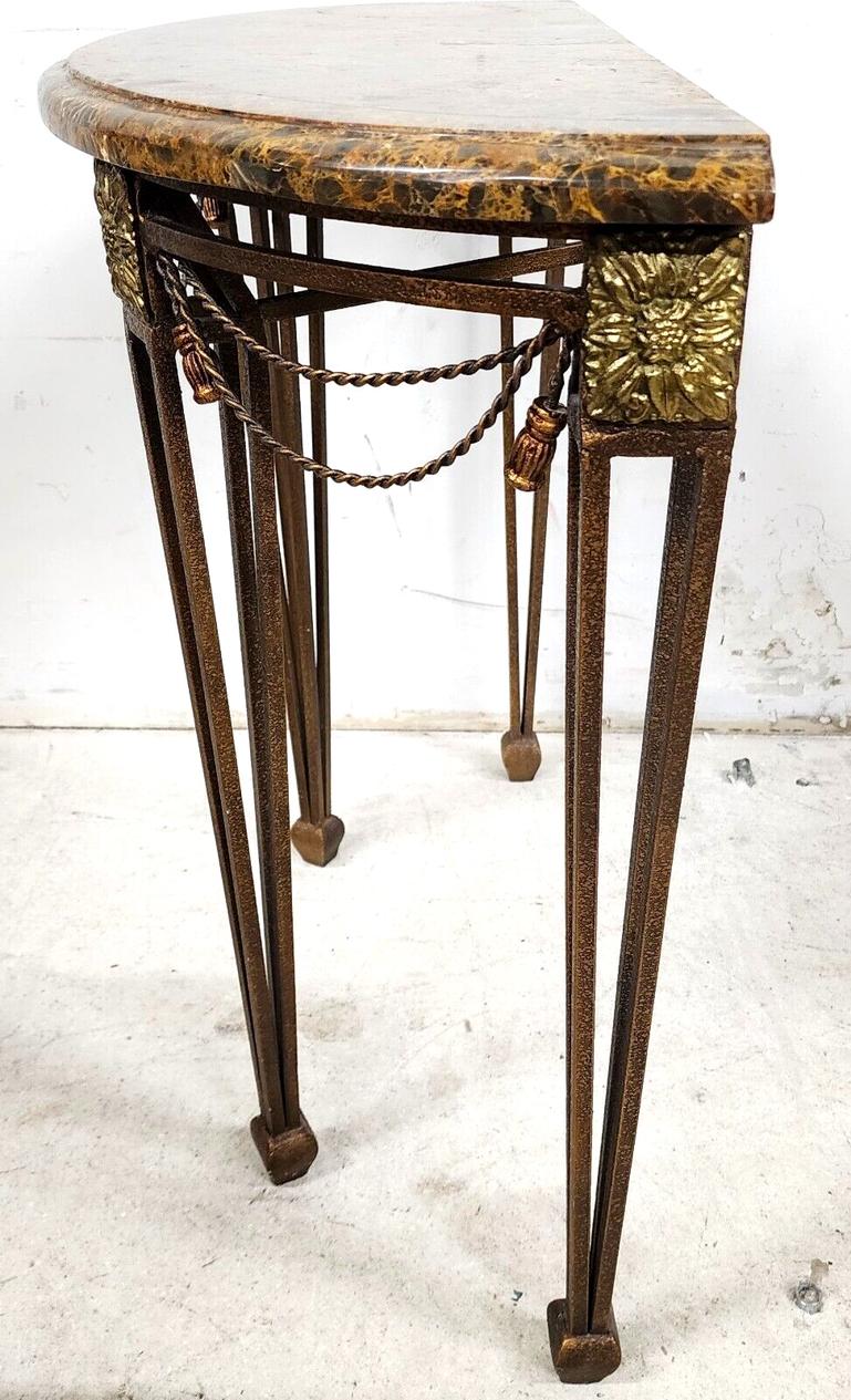 Demilune Console Table Rope & Tassel After Oscar Bach 1