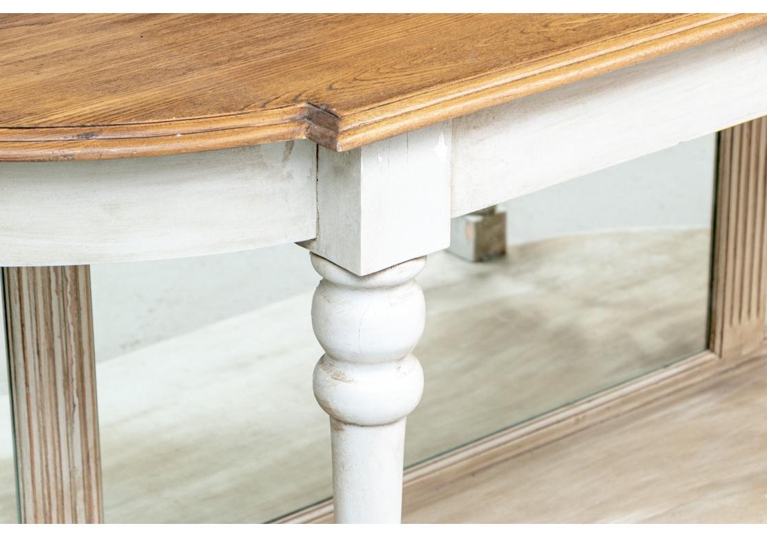 greige console table