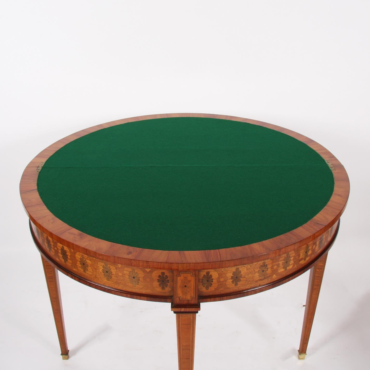 Demilune Parquetry Card Table 1