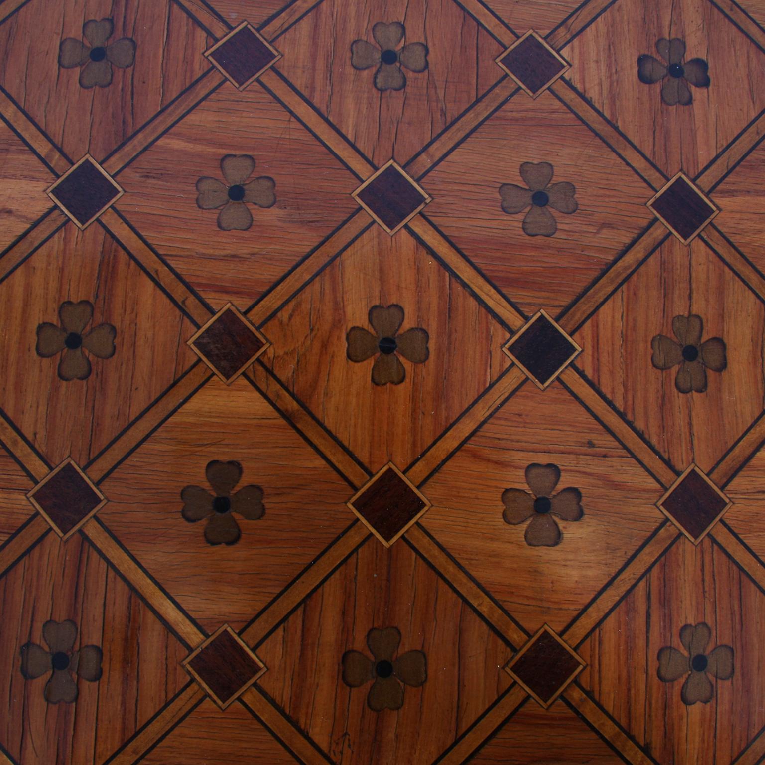Demilune Parquetry Card Table 4