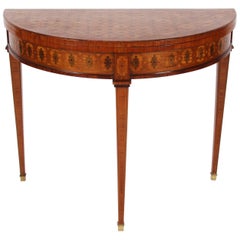 Demilune Parquetry Card Table