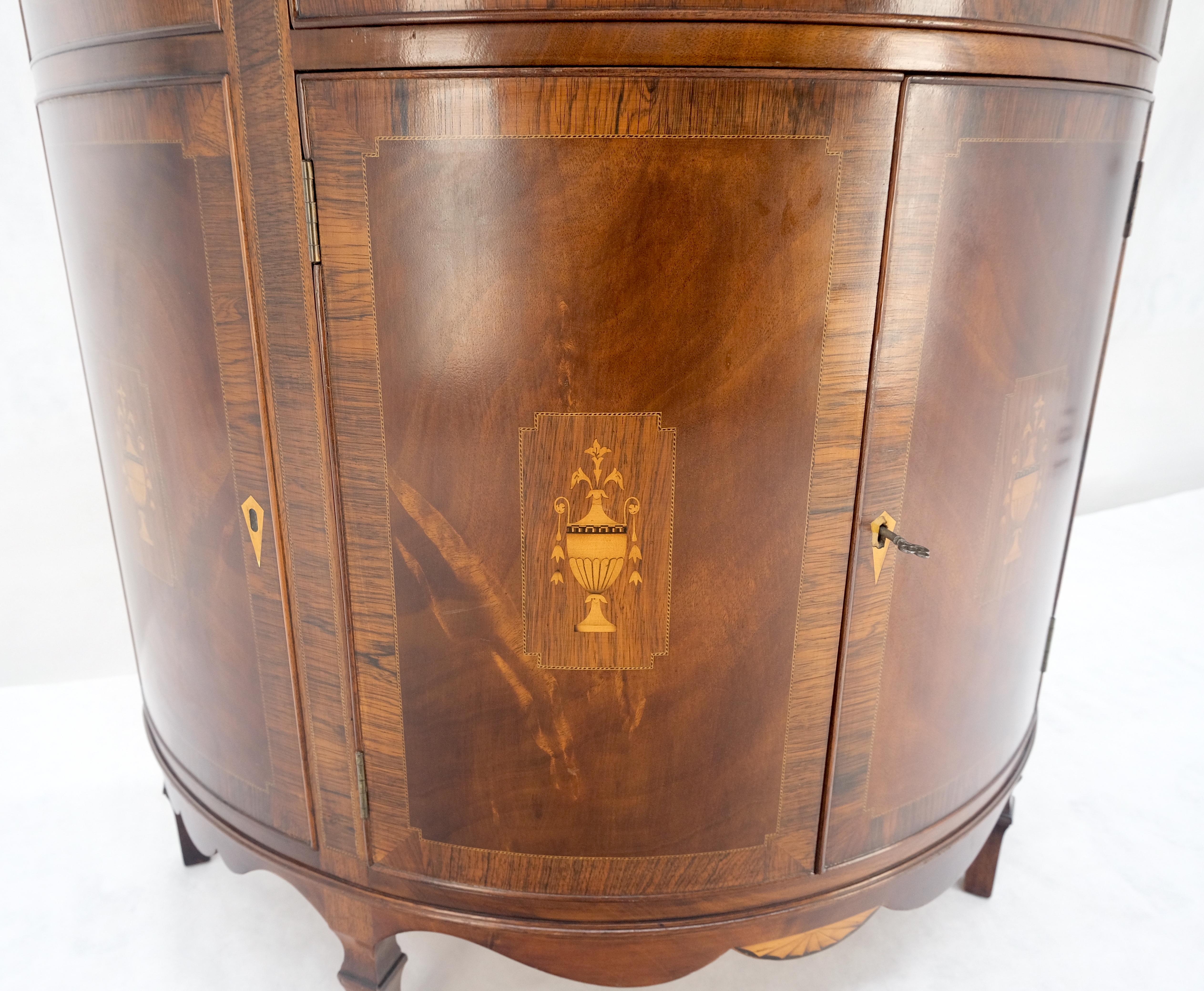 Demilune très belle console de service avec poignées en forme de plaque en porcelaine en vente 7