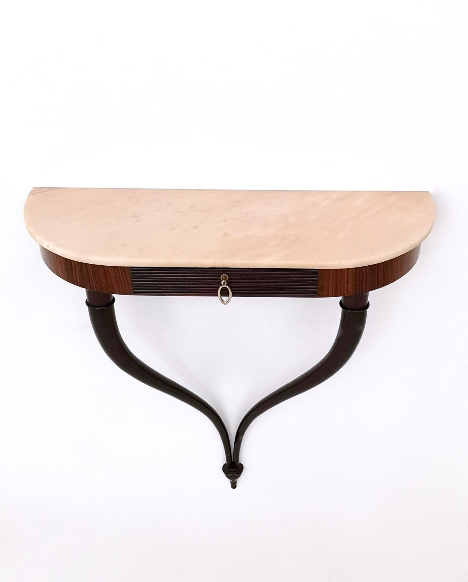 wall mounted demilune table