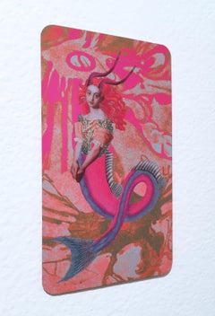 Capricorn, 2018, Collage, Druck, figurativ, Gold, Tierkreiszeichen, horoscope, metallisch