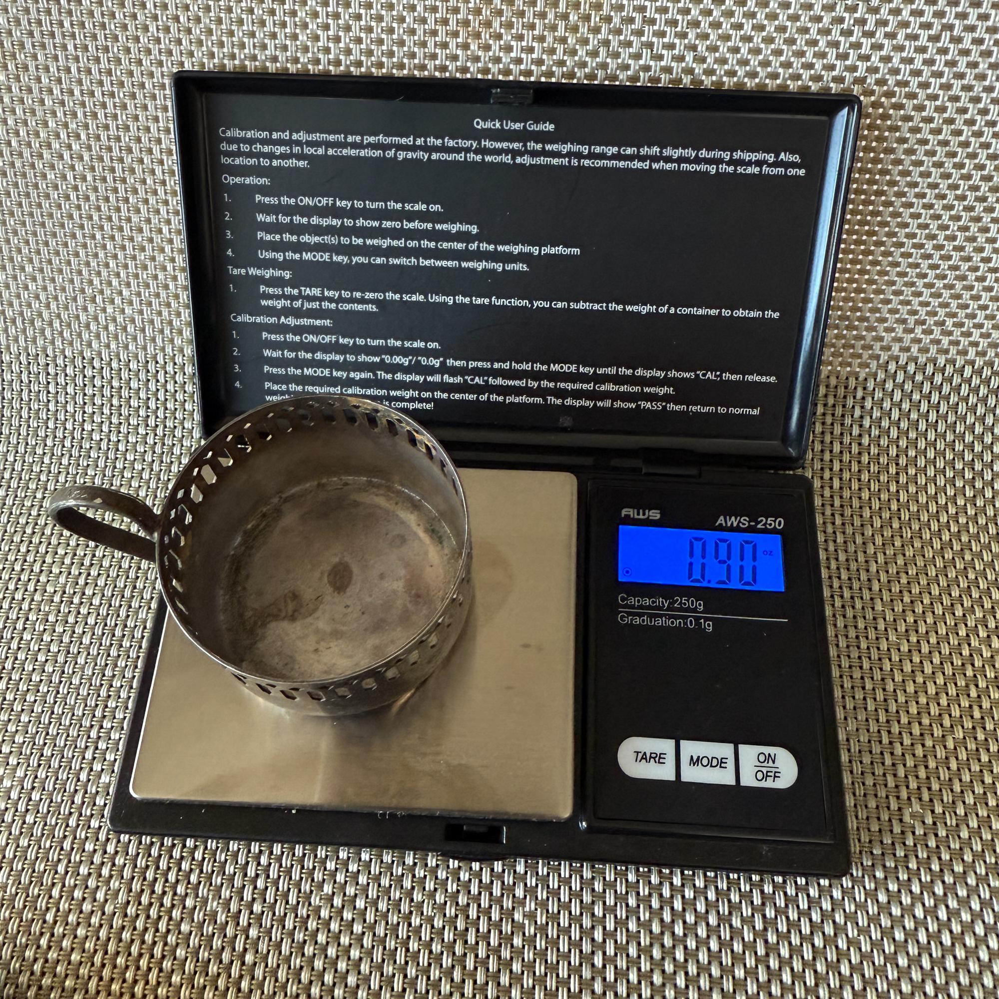 6er Set Tassenhalter und Untertasse aus Silber von Selandia Silver Brasilien im Angebot 6