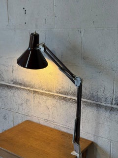 Demko Danmark LTD-1 1910 Architect Desk Lamp Brown Clamp Base Danish Vintage