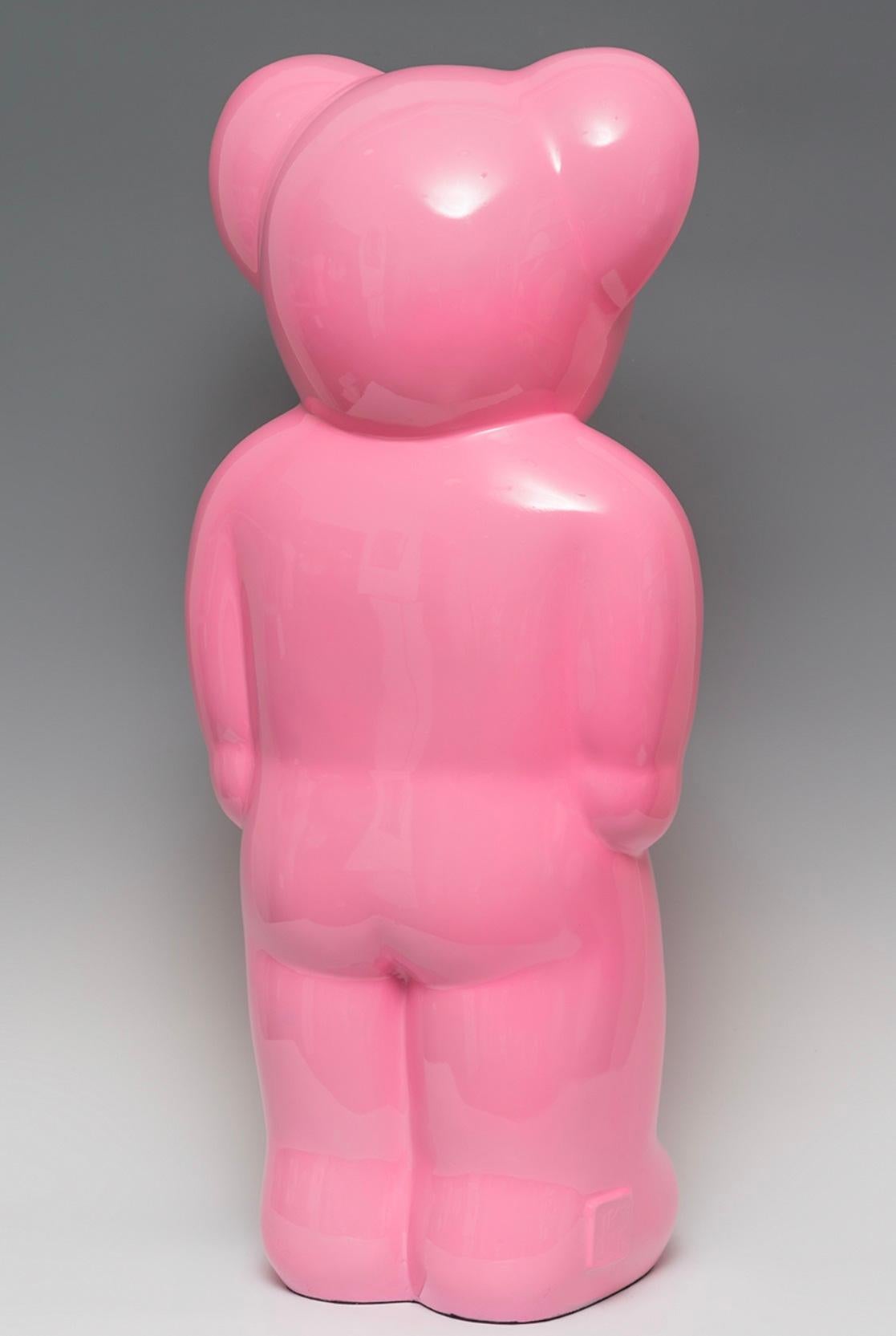 Zeitgenössischer spanischer Künstler, Pop-Art-Skulptur. Rosa Bär von Demo 2023 im Angebot 2