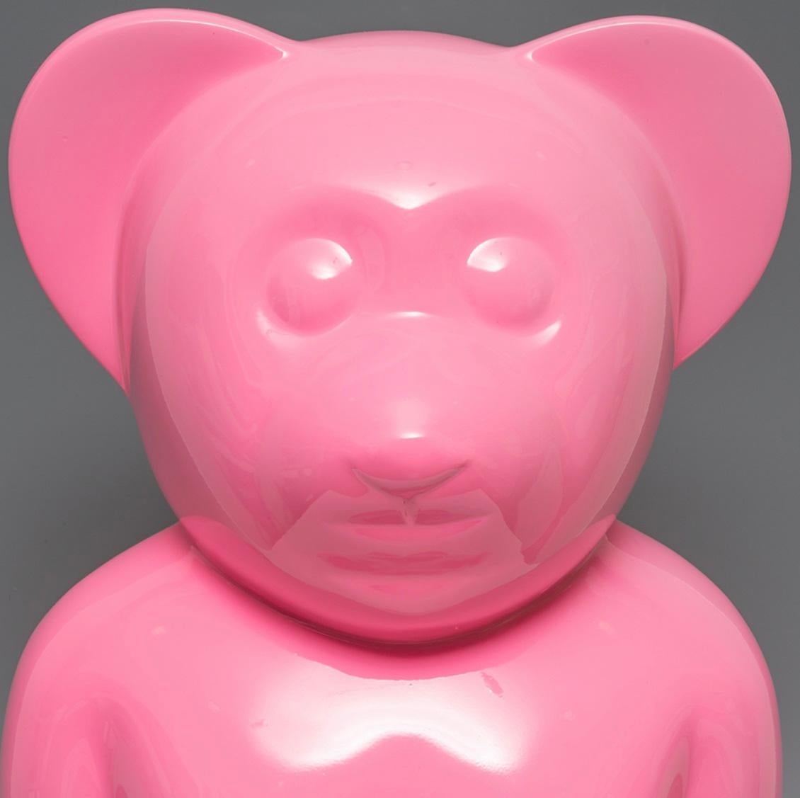 Artiste espagnol contemporain, sculpture pop art. Ours rose par Demo 2023 en vente 3