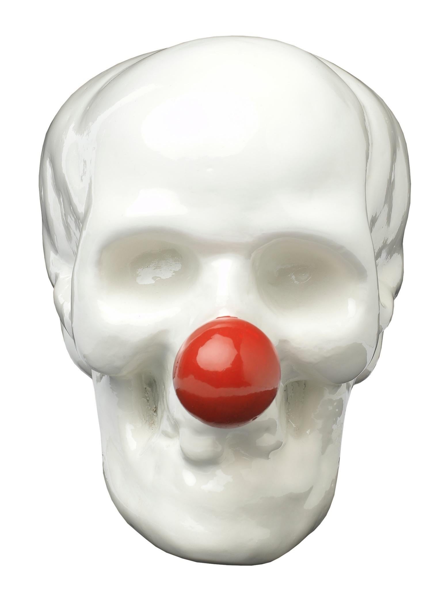 CONTEMPORARY-Kunstwerk, Skulptur mit Clown- Totenkopf von Demo 2022 im Angebot 1