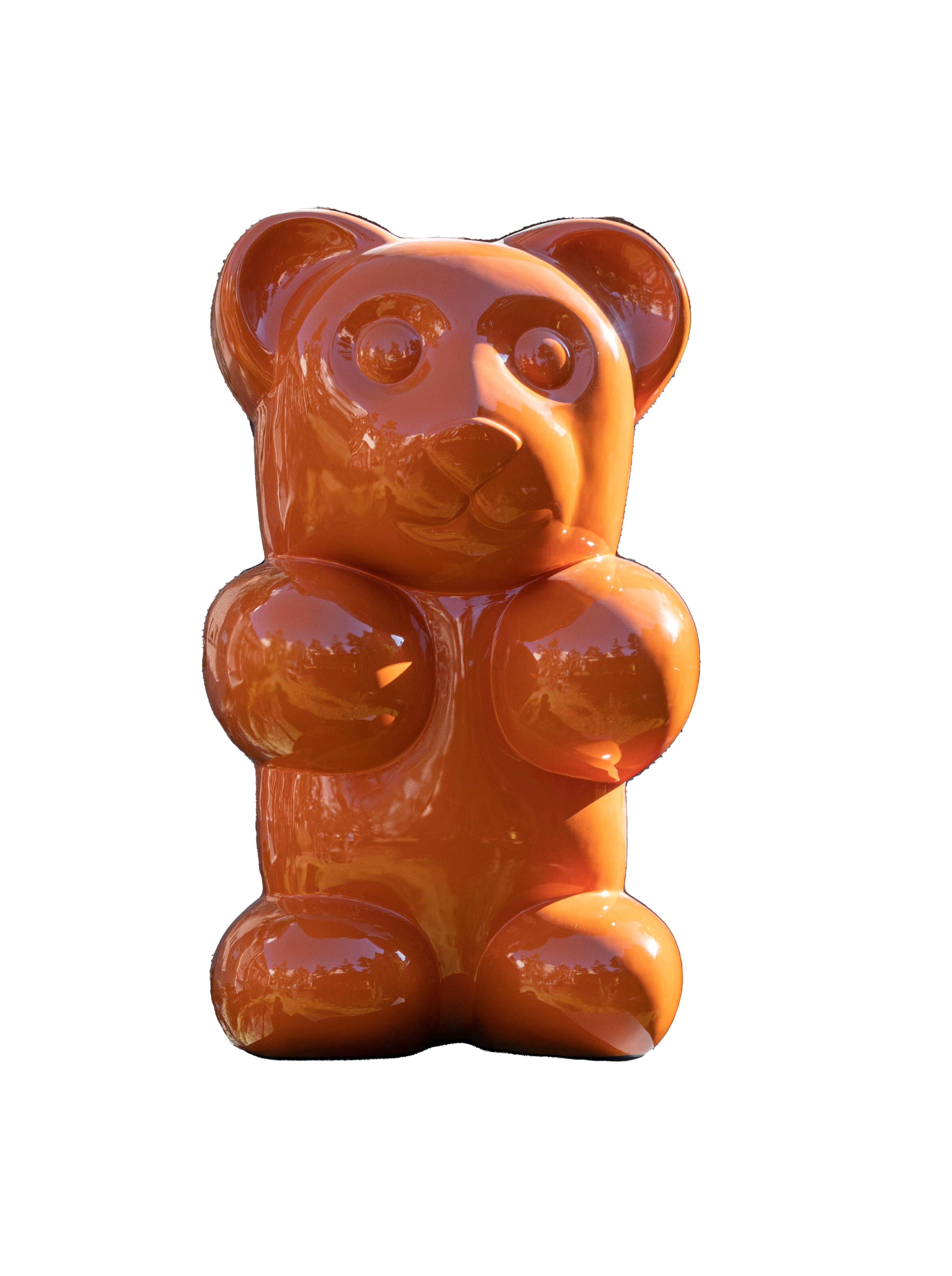 Gummy Bear, Orange - Sculpture by Demo