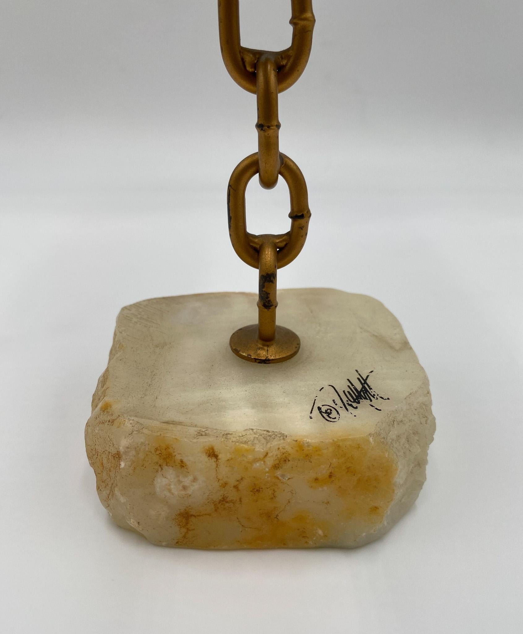 DeMott Brass & Onyx Mailbox Sculpture,  1970's  4