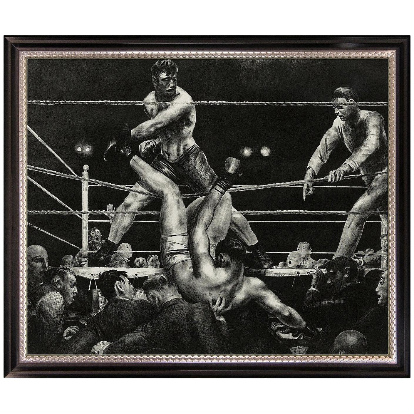 Dempsey and Firpo, after Art Deco Drawing by George Wesley Bellows For Sale