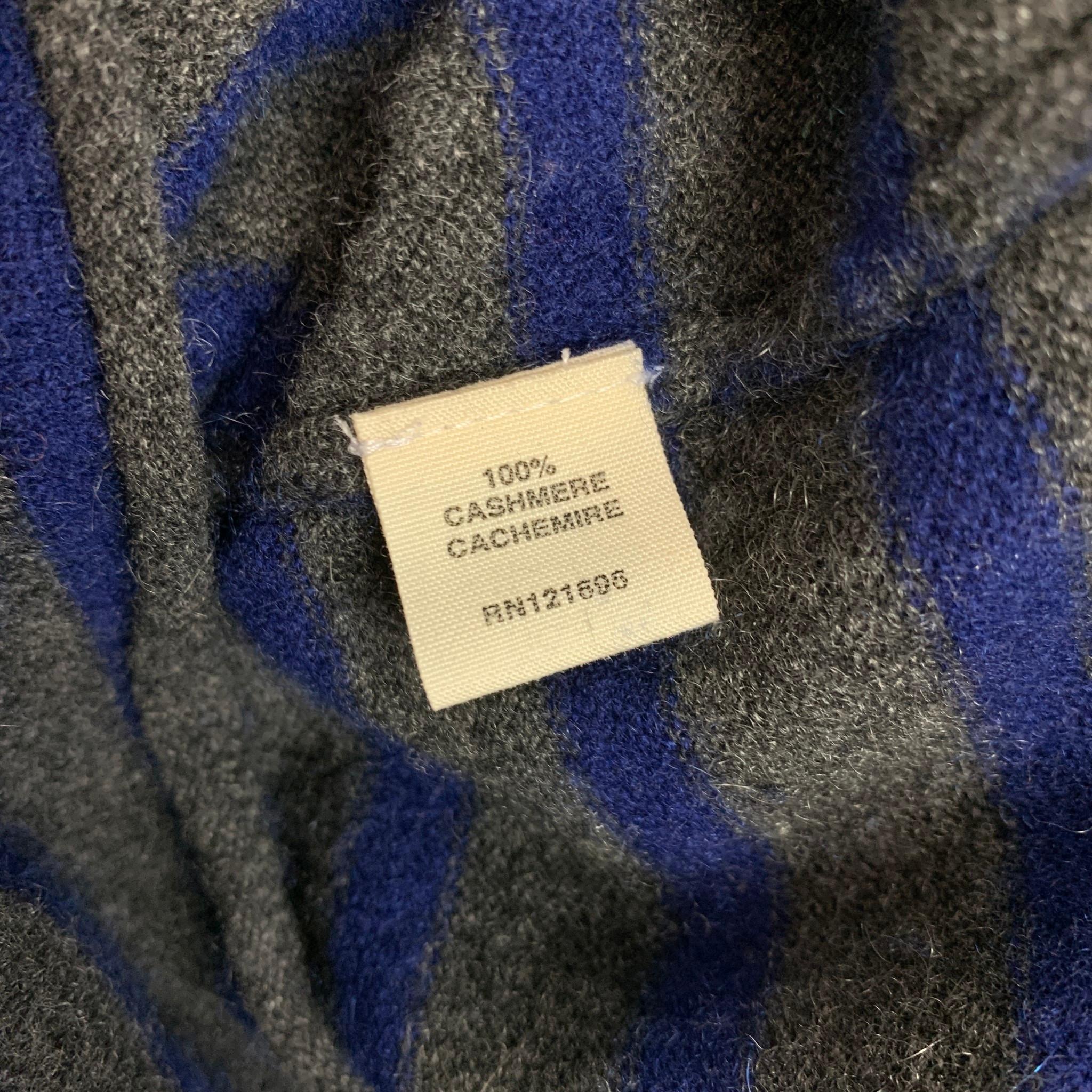 DEMYLEE Size S Grey & Navy Knitted Stripe Cashmere Dress In Good Condition In San Francisco, CA