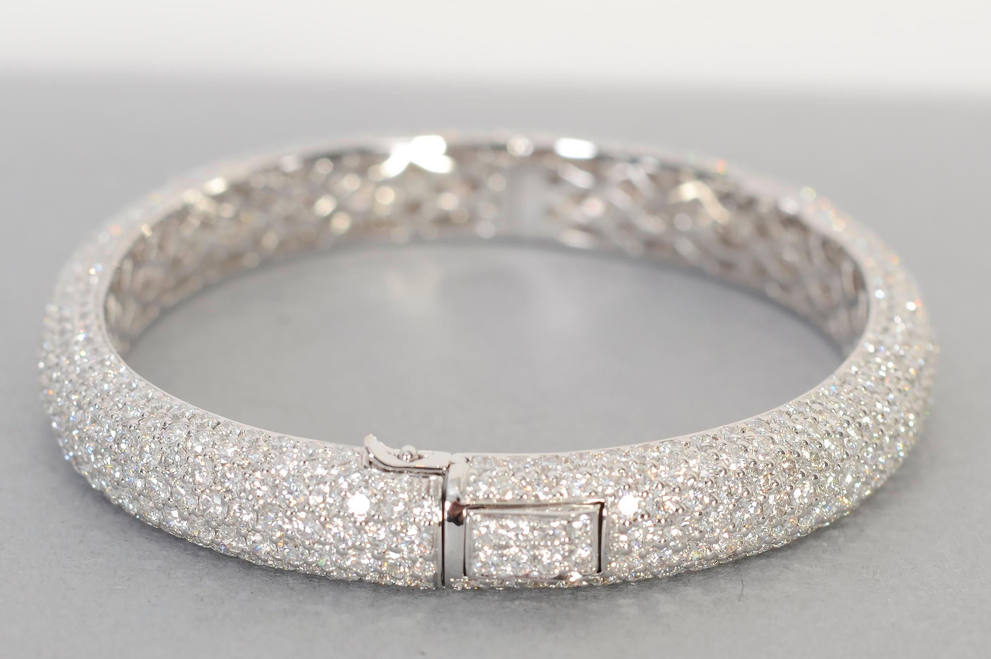 Contemporary Dena Kemp Diamond Bangle Bracelet