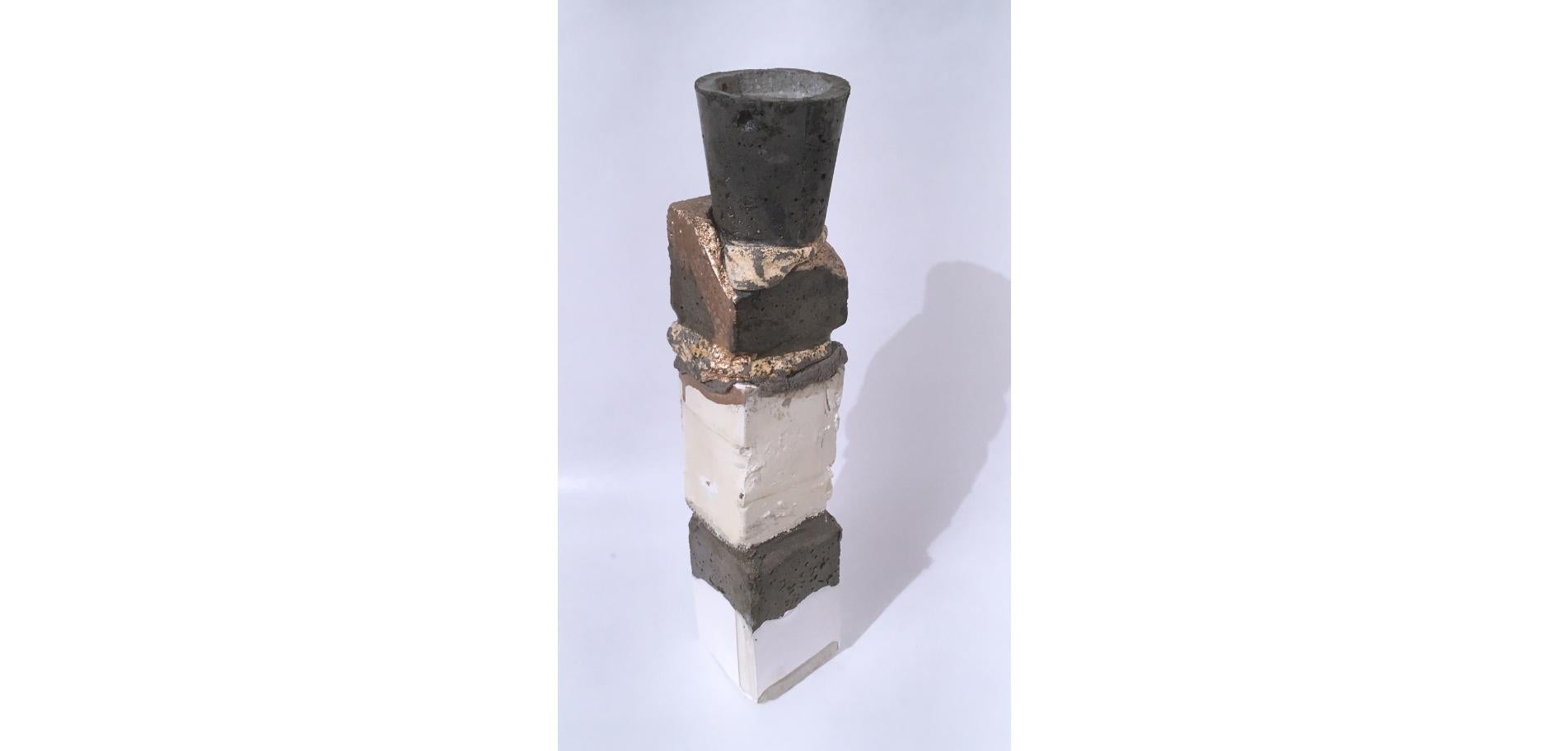 Layered Votive Sculpture (Gold Drips), 2020 For Sale 12