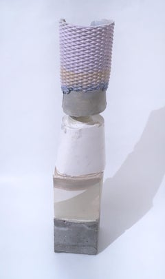 Mehrlagige Votive-Skulptur (Lavendar/Grün), 2020