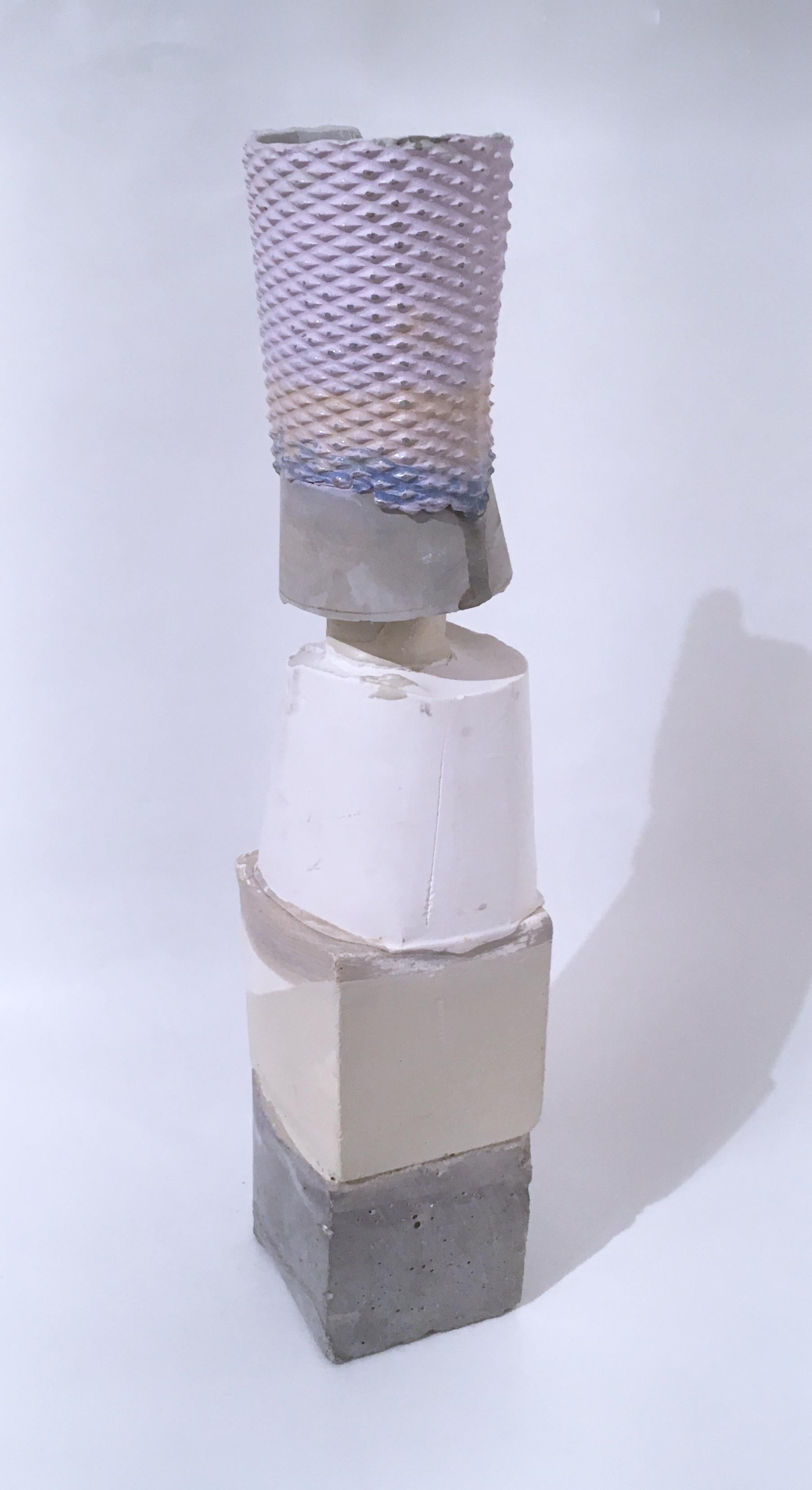Layered Votive Sculpture (Lavendar/Grey), 2020 For Sale 3