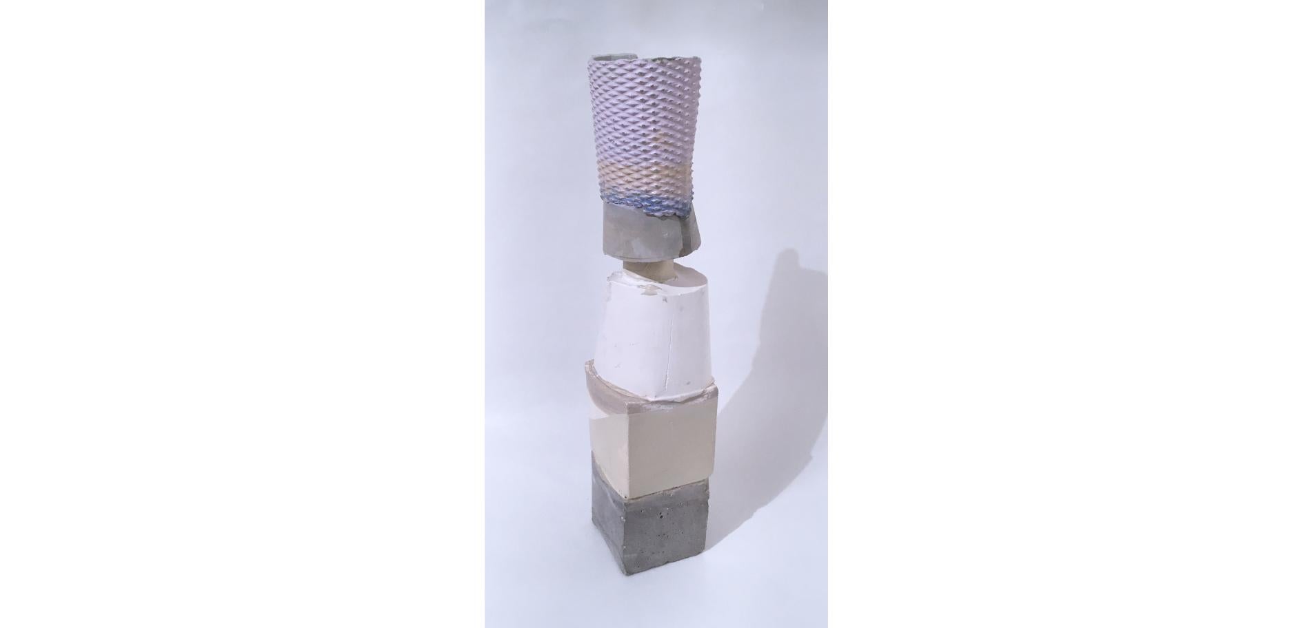 Layered Votive Sculpture (Lavendar/Grey), 2020 For Sale 6