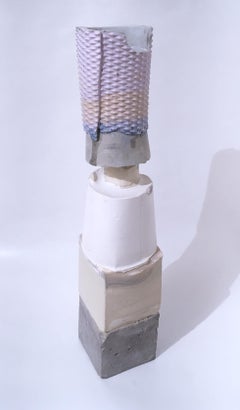Sculpture Votive superposée (Lavendar/gris), 2020