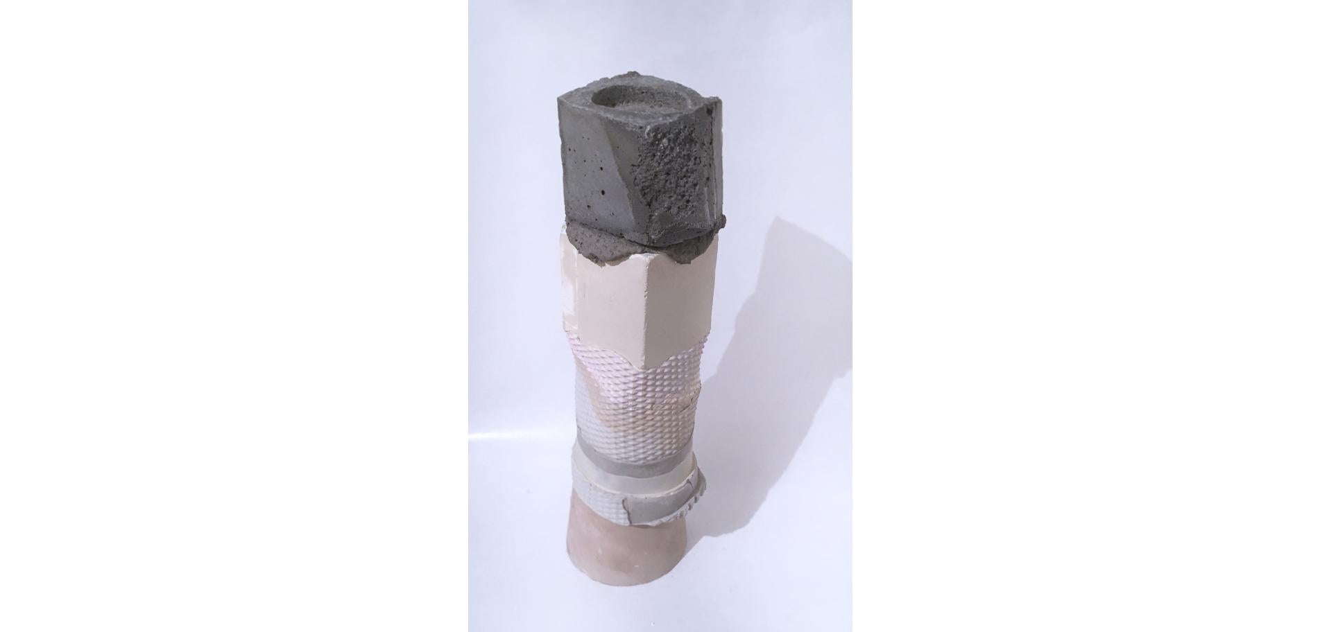 Layered Votive Sculpture (Pink/Grey/White), 2020 For Sale 8