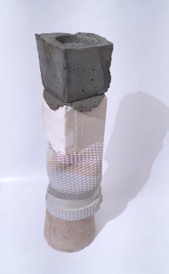 Mehrlagige Votive-Skulptur (Rosa/Grau/Weiß), 2020