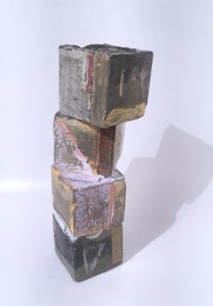 Stacked Cube Votive Sculpture (Multicolored), 2020
