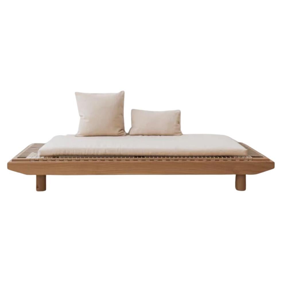 Dena Wool Ecru Daybed by La Lune For Sale