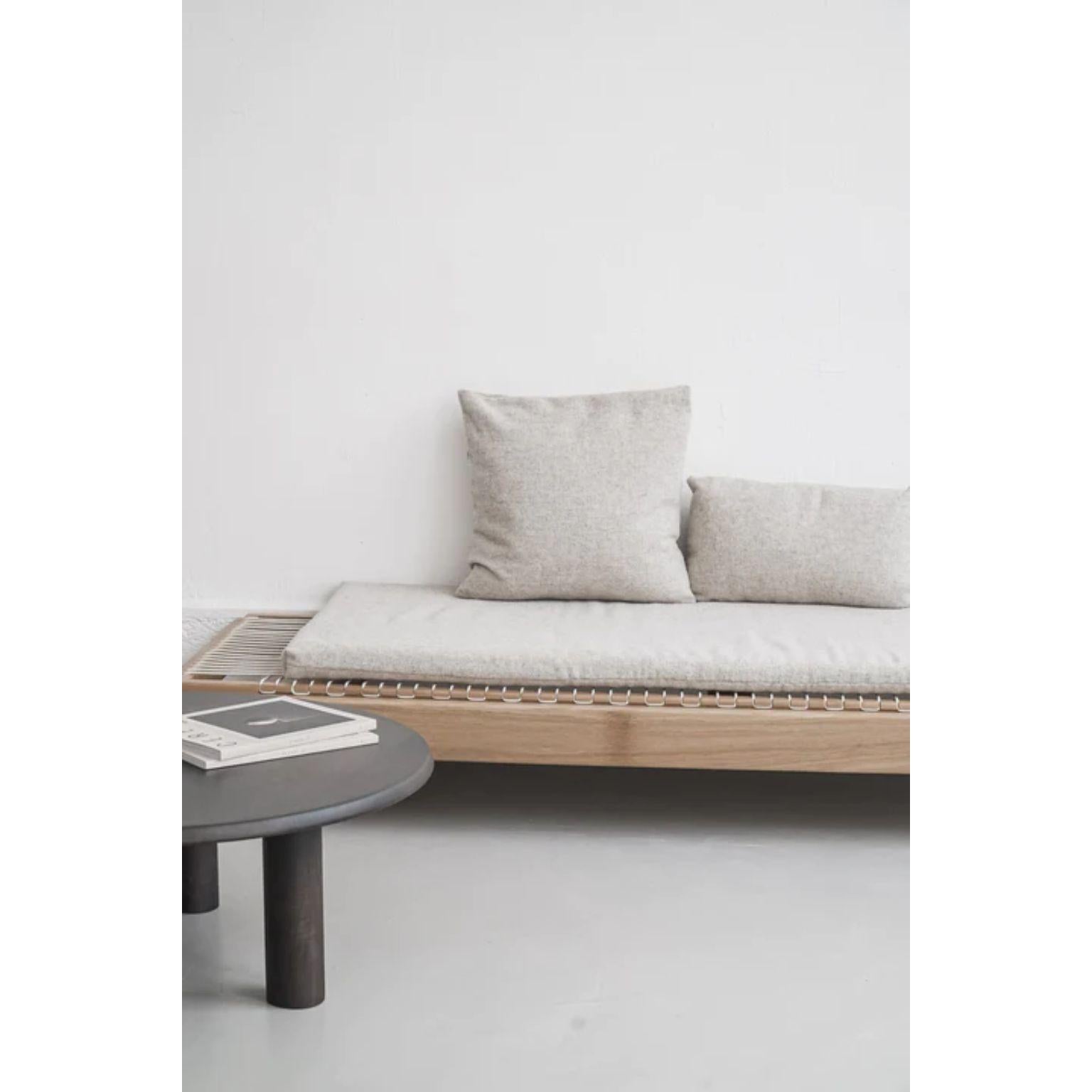 French Dena Wool Greige Daybed by La Lune For Sale