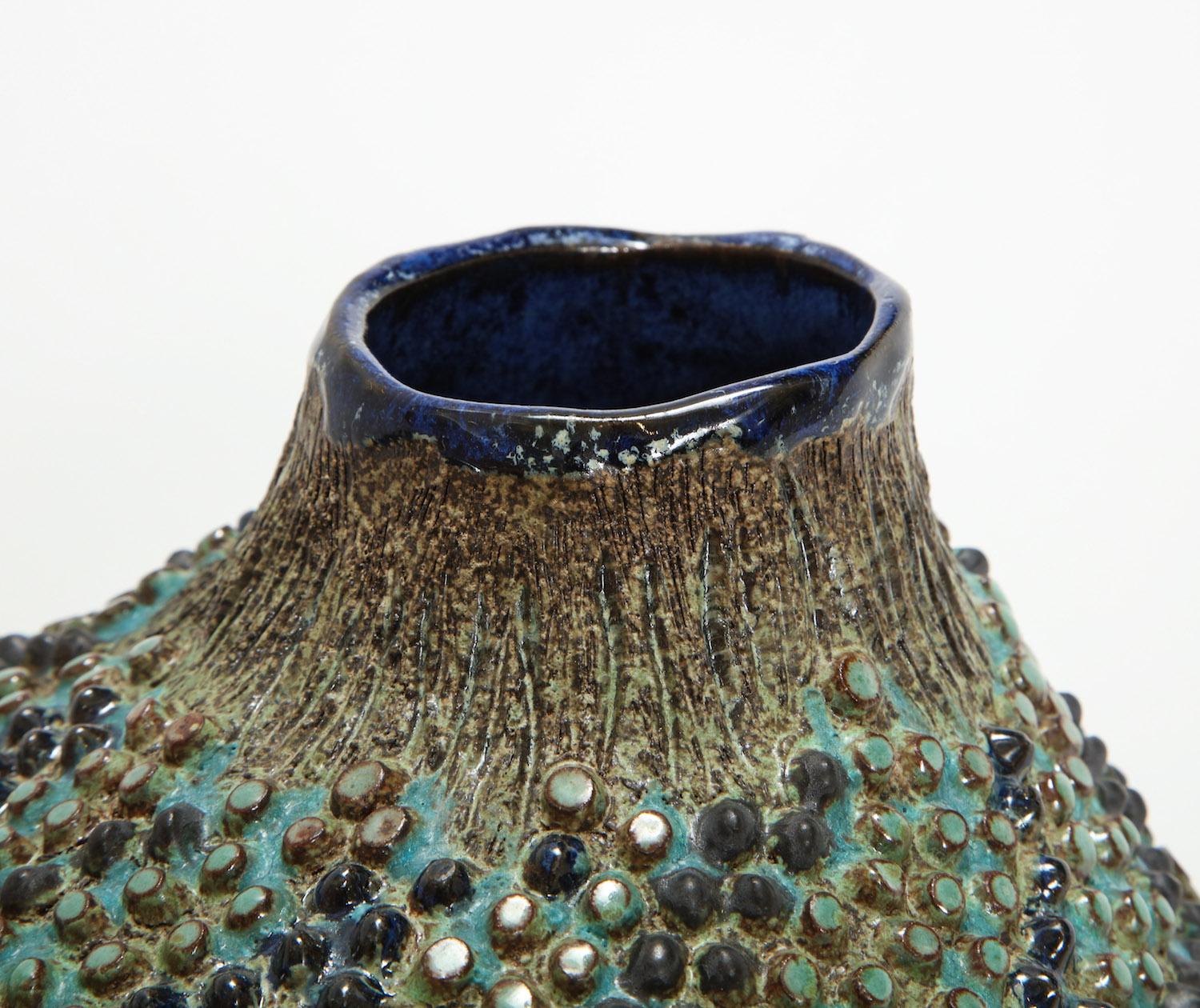 Glazed Dena Zemsky Asymmetrical Vase #1