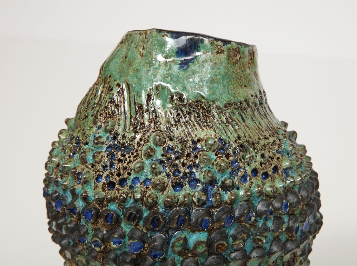 Modern Dena Zemsky Studio-Made, Bulbous Form Vase