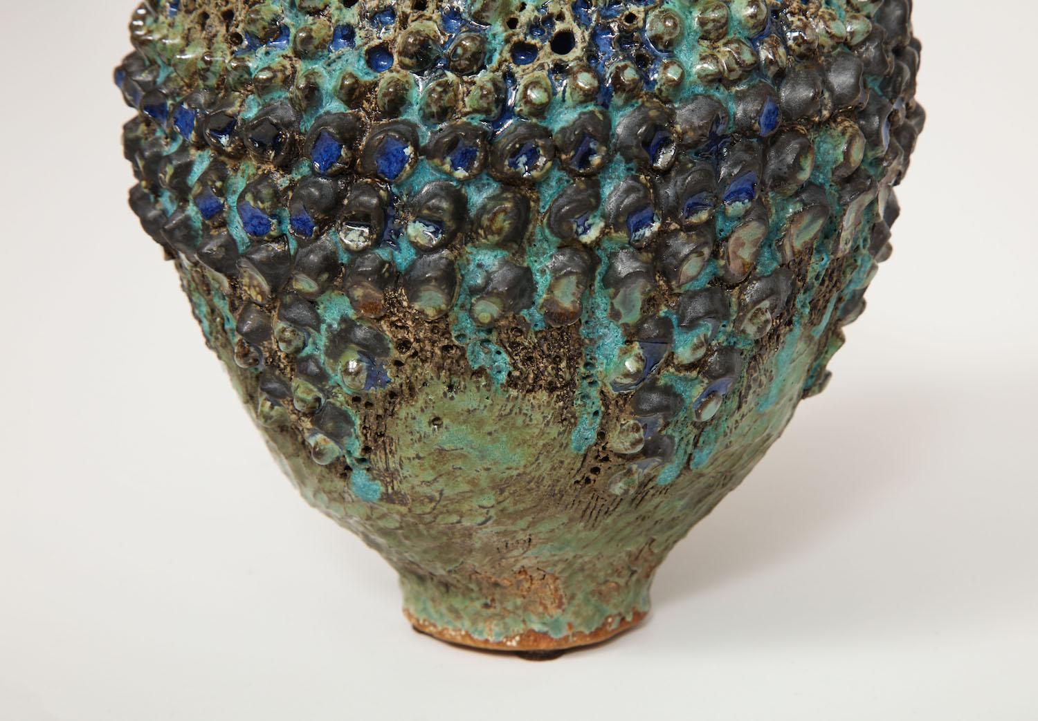 Glazed Dena Zemsky Studio-Made, Bulbous Form Vase