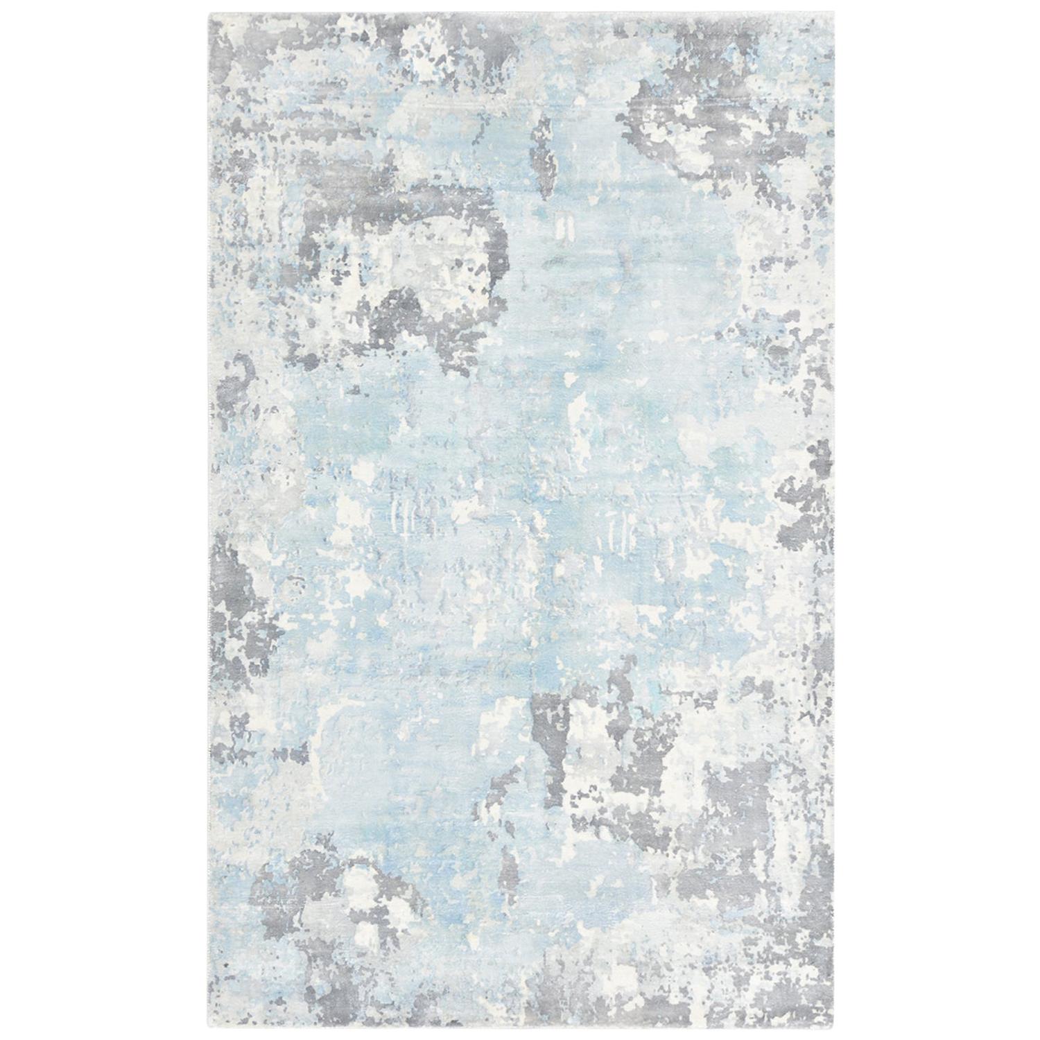 Denali, Contemporary Abstract Loom Knotted Area Rug, Cream For Sale