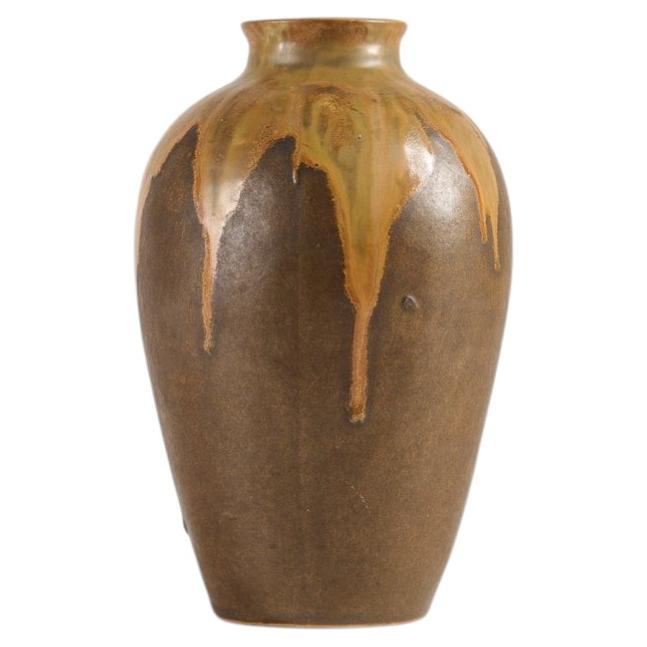 Denbac - Denert & Balichon, Brown Glazed Vase, France, Early 20th Century