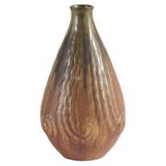 Denbac - Denert & Balichon, Brown Glazed Vase, France, Early 20th Century