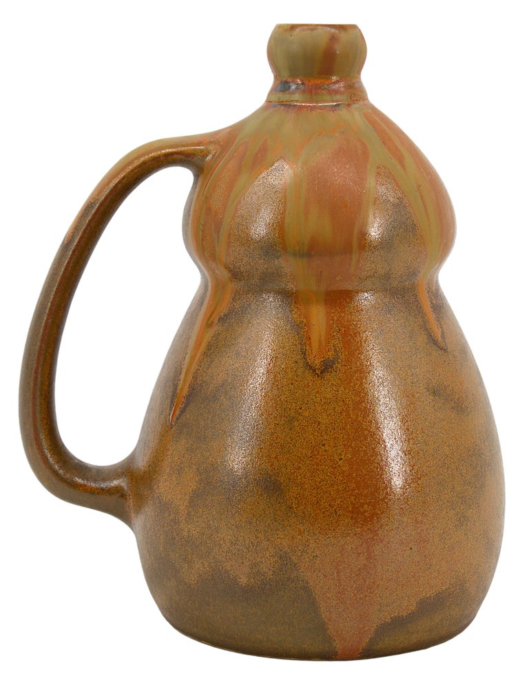 French Art Deco stoneware bottle by DENERT & BALICHON (Vierzon), France, ca.1920. Specially made for the Cointreau liqueur brand. Height : 7.9