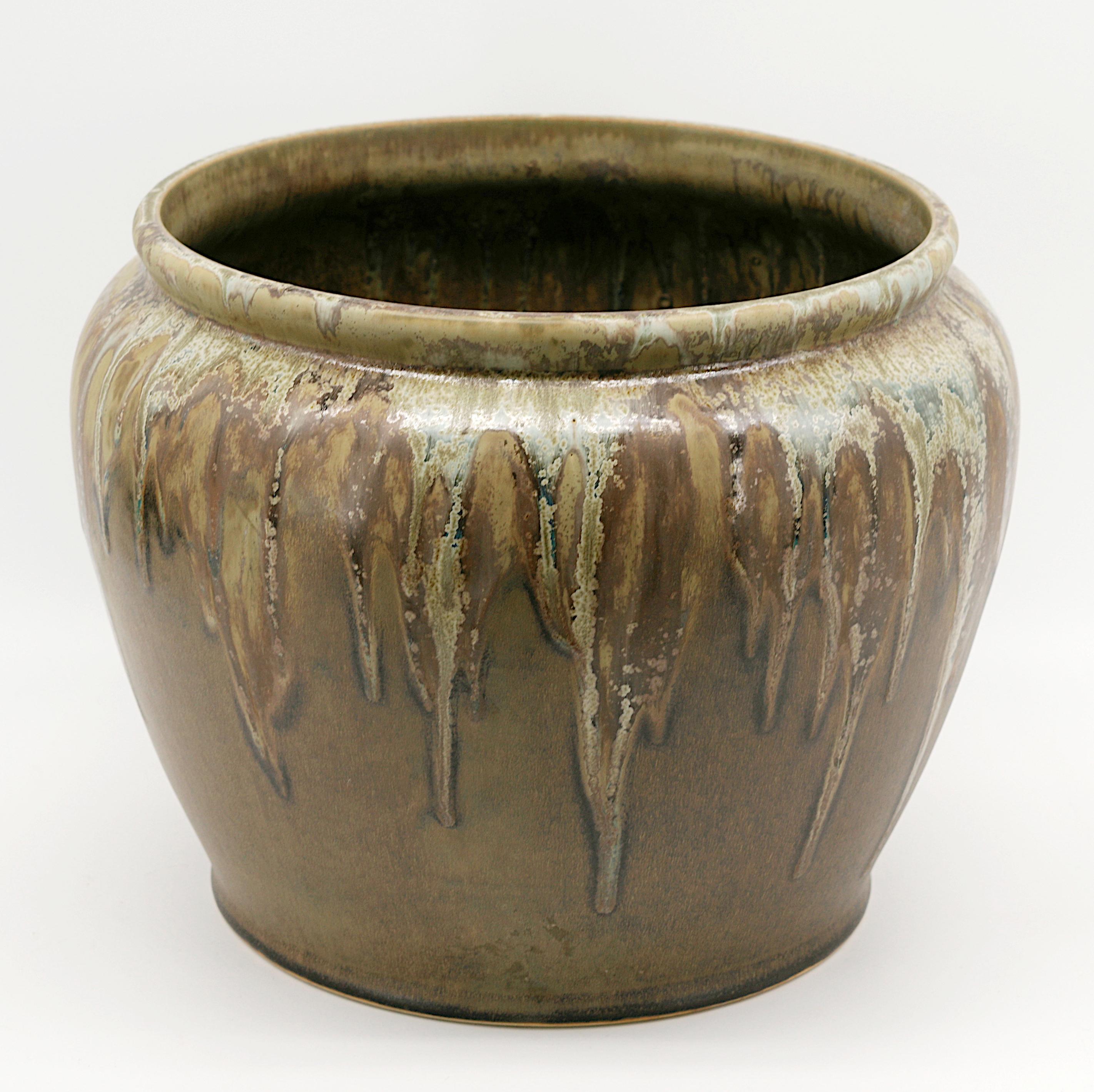 Fioriera in gres francese Art Deco di Denbac, anni '10 del XIX secolo in vendita 1